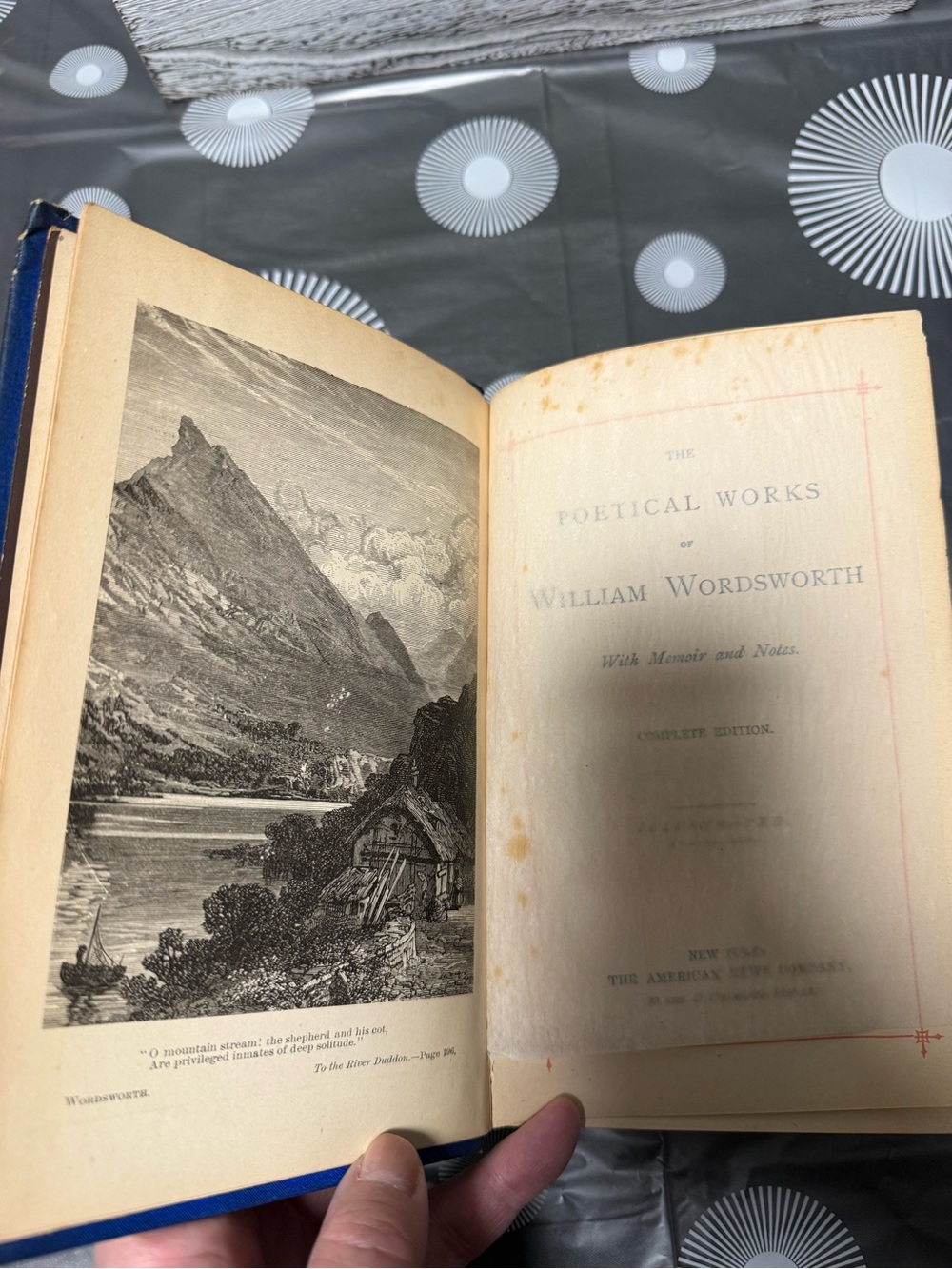 The Poetical Works of William Wordsworth Hardcover Gilded Edges Cica 1885 - Picture 6 of 8